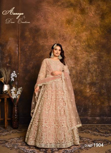 Peach Colour TWISHA AANAYA 119 Heavy Designer Wedding Wear Anarkali Salwar Suit Collection 1904